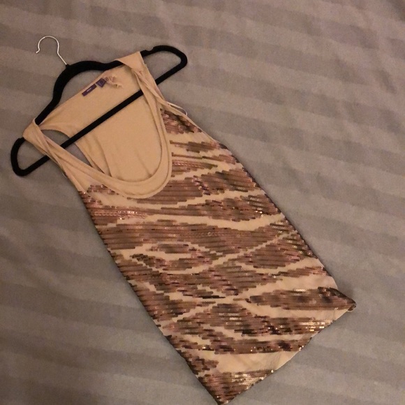 Chocolate Beige New Year perfect MEXX sparkle ✨ Top tank sleeveless festive - Picture 2 of 12